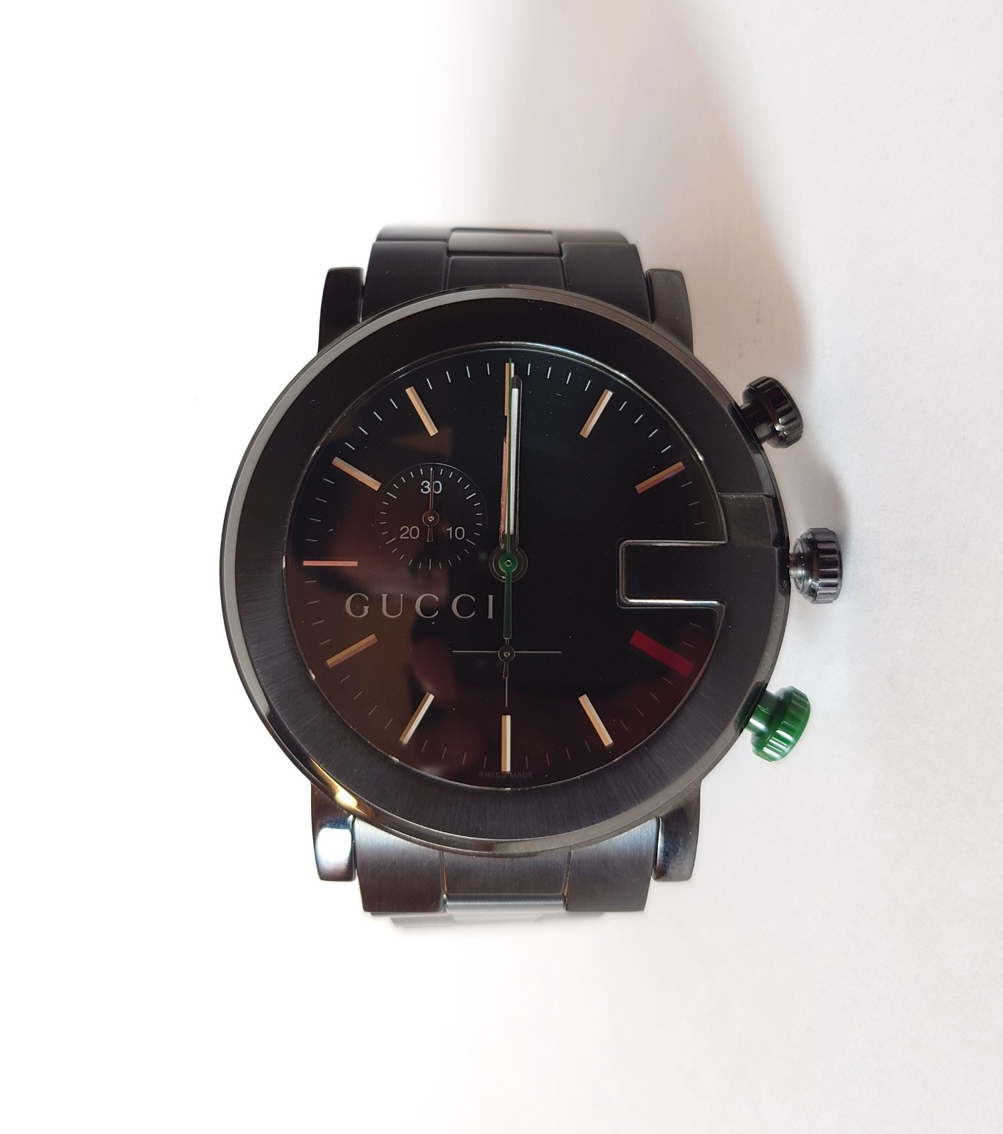 Gucci G‑Chrono YA101331 Unworn Serviced 2026 Full Set Box Links 44mm
