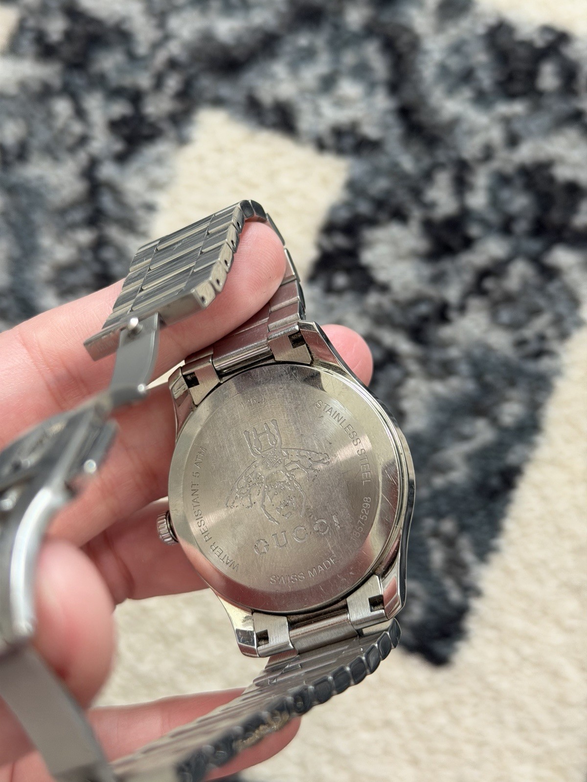 Gucci G-Timeless Bee Dial Swiss Quartz Watch Stainless Steel 38mm