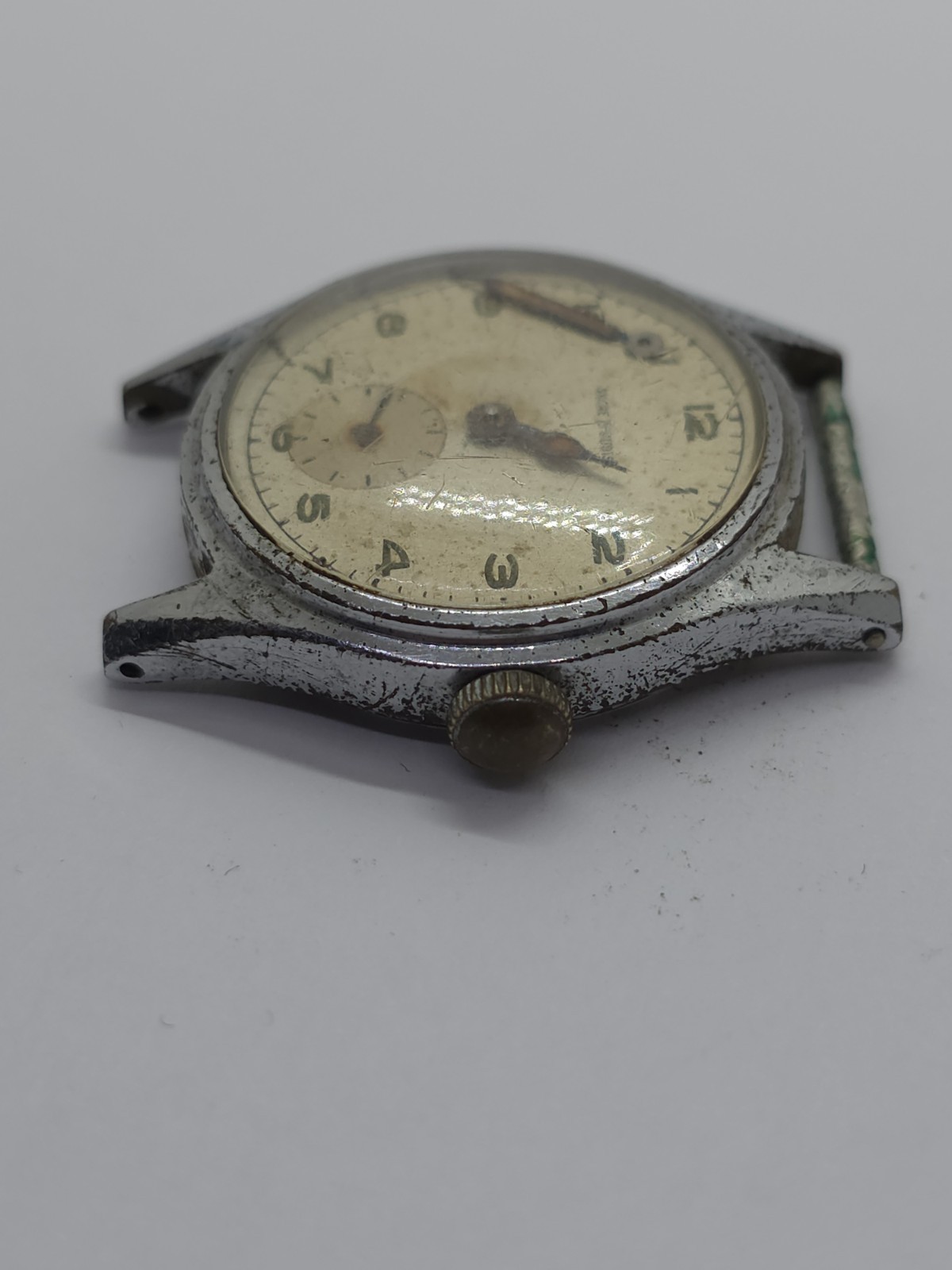 Vintage Ancre 15 Rubis Military Watch WWII Cal. Cupillard 233 From 1930 Balance