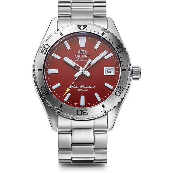 Orient RN-AC0Q09R Sports Mako 40 Automatic Men’s Diver Watch StainlessSteel Red