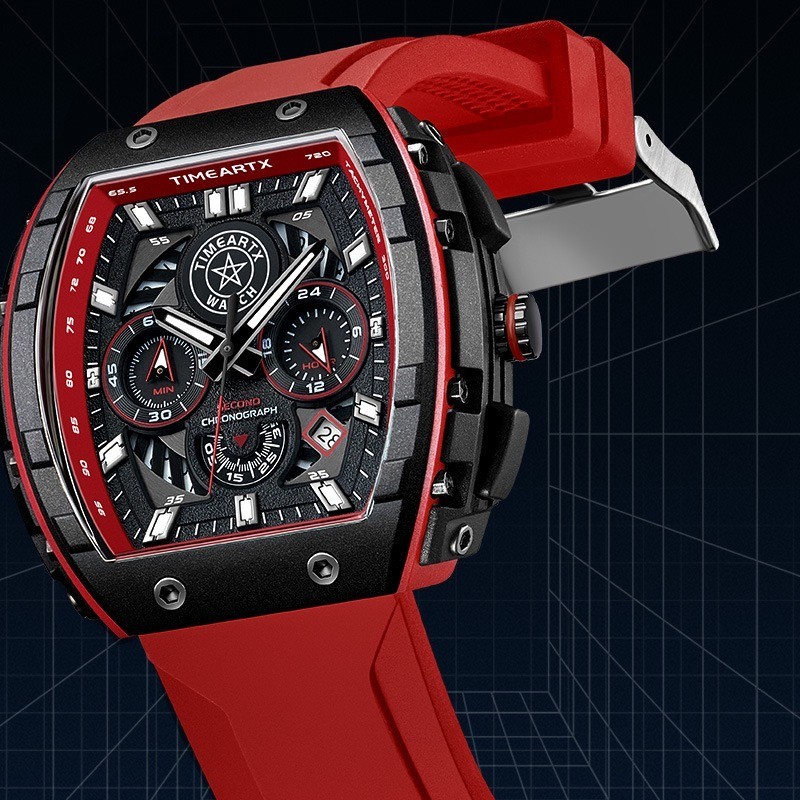 TimeArtx Casual Everyday Chronograph Watch, 30mm Water resistant, Calendar
