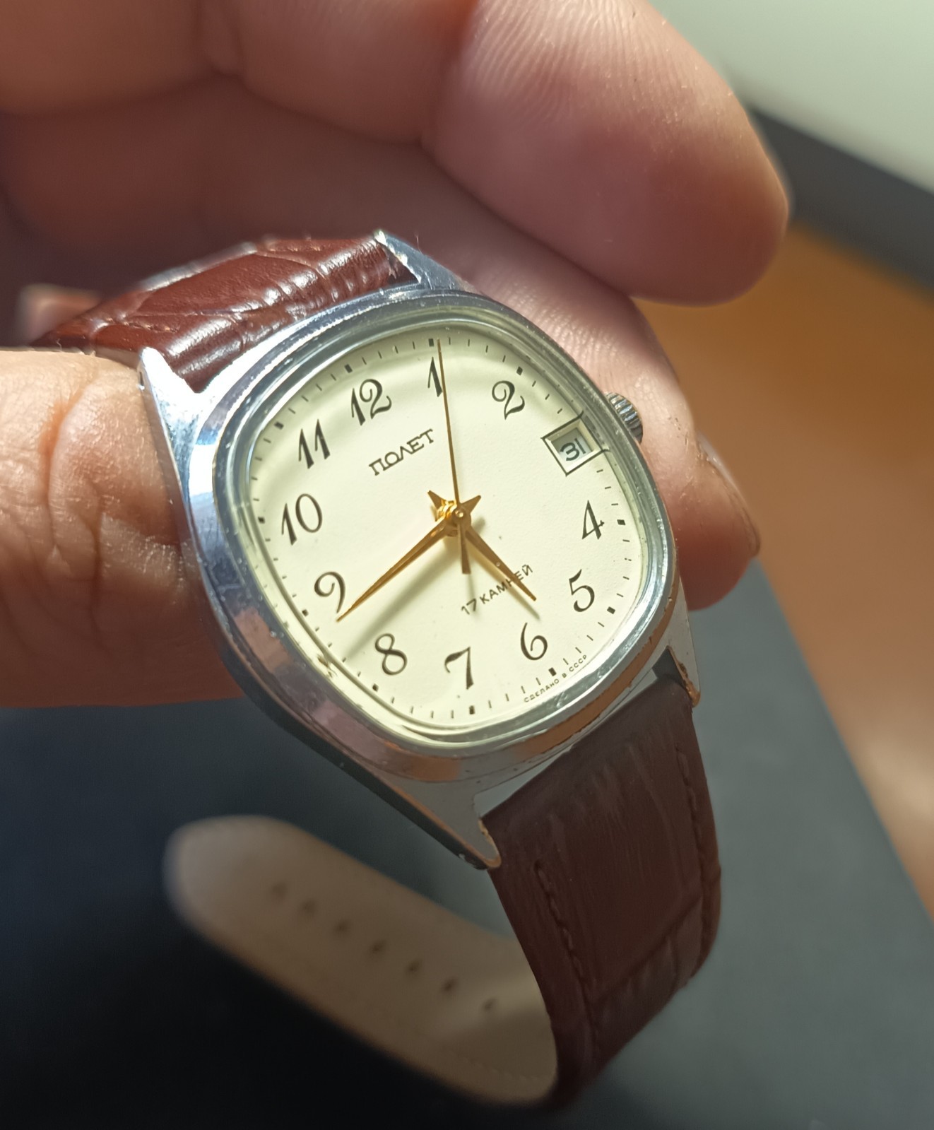 Vintage Men’s watch Poljot 17 jewels mechanical Soviet USSR