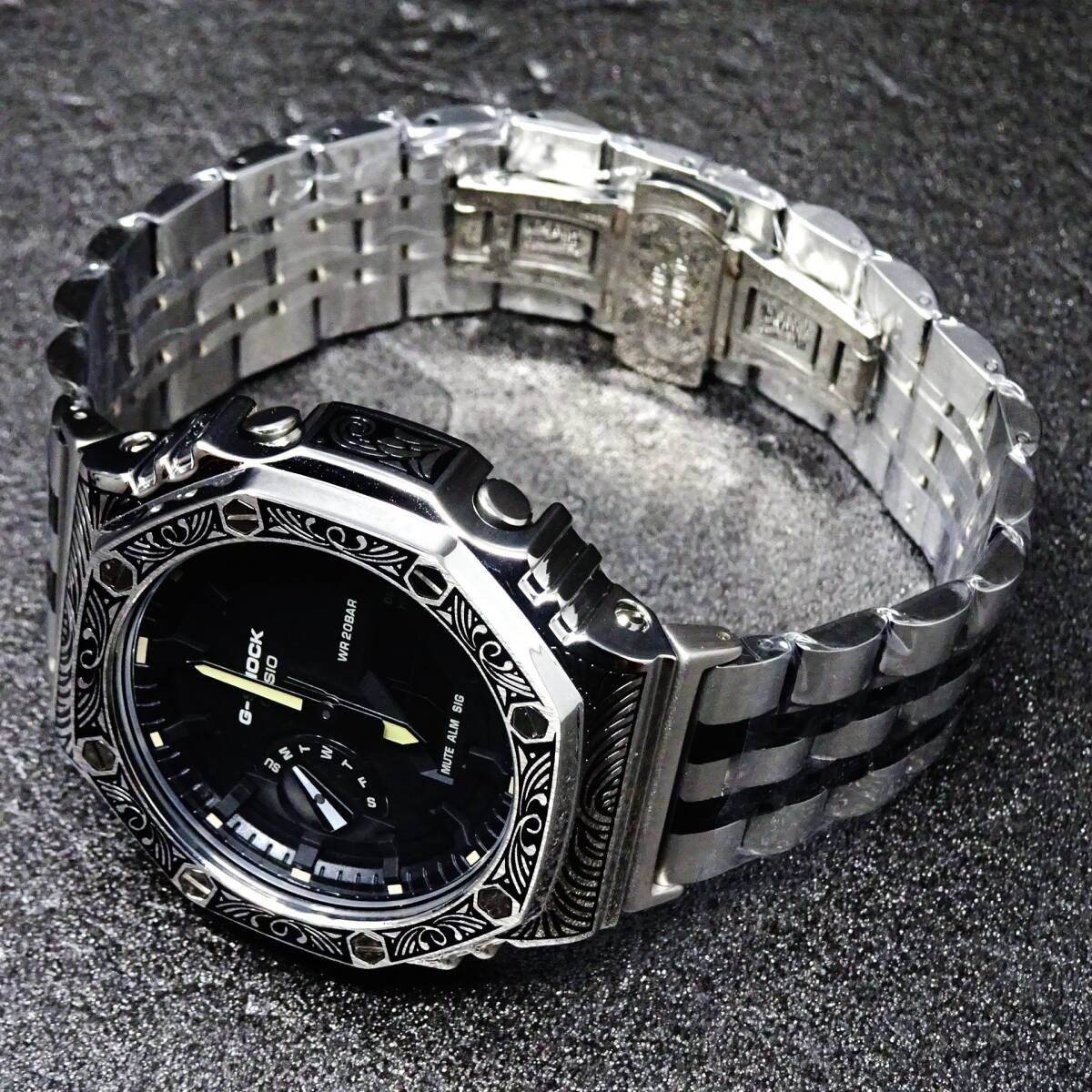 〓New〓MOD Casioak〓G-Shock watch regular GA2100CM with main body Stainless steel