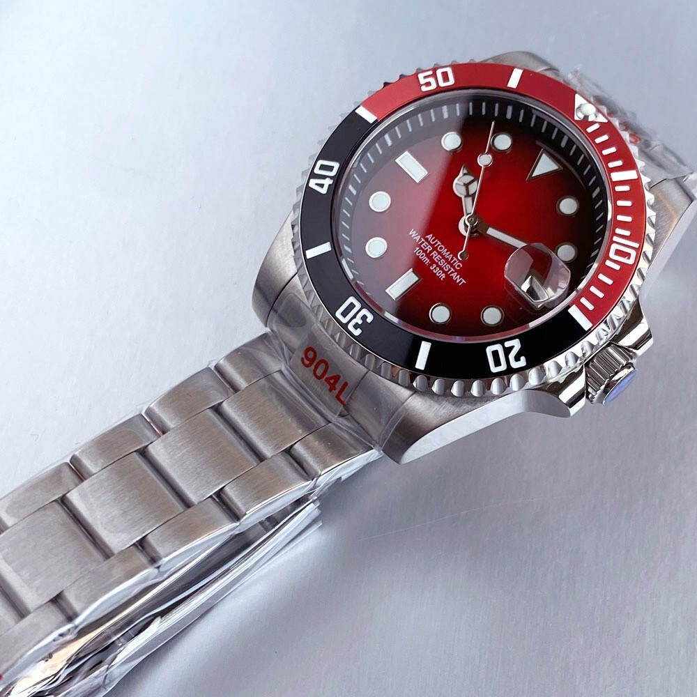 Fashion 20BAR Tandorio Red Gradient Dial NH35 40mm Men Watch Sapphire Cyclops