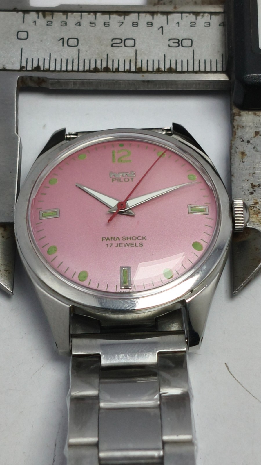 HMT Pilot 17 Jewels Hand Winding Wrist Watch For Men’s In Working Condition