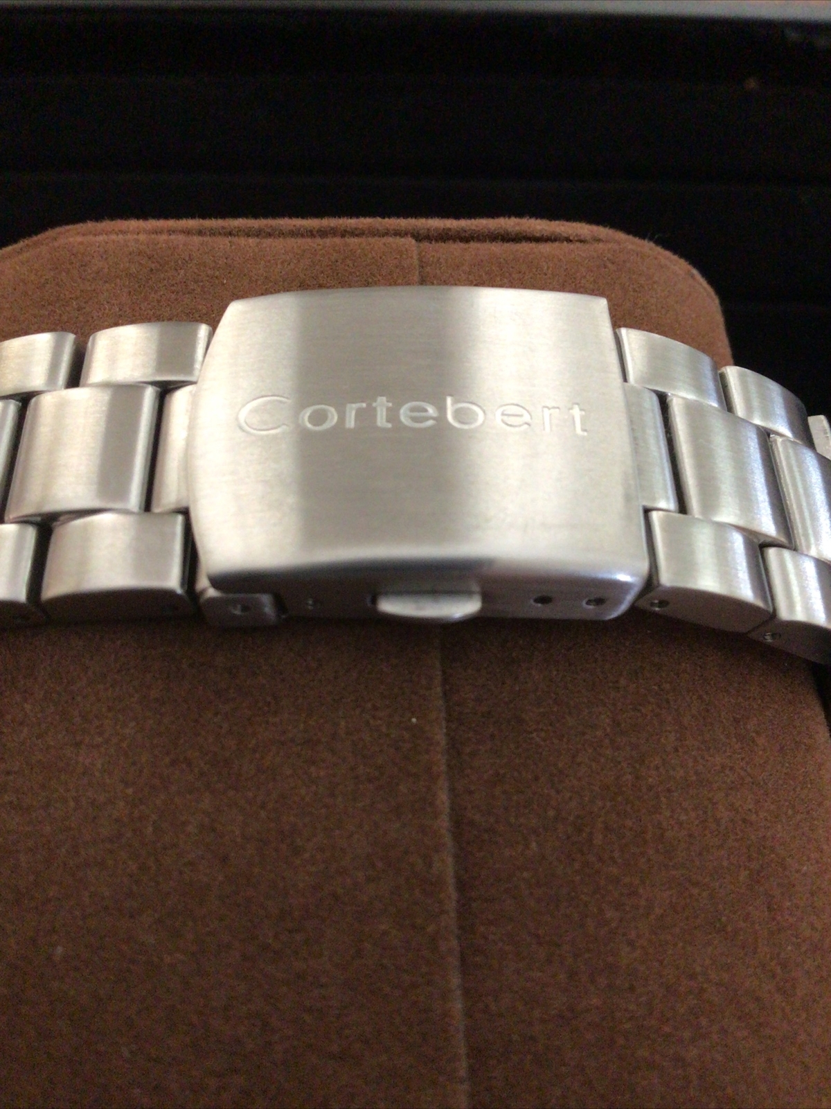 Cortebert Elevation CB-3005-55 Onyx Black Men’s Chronograph Watch ~ Never Worn