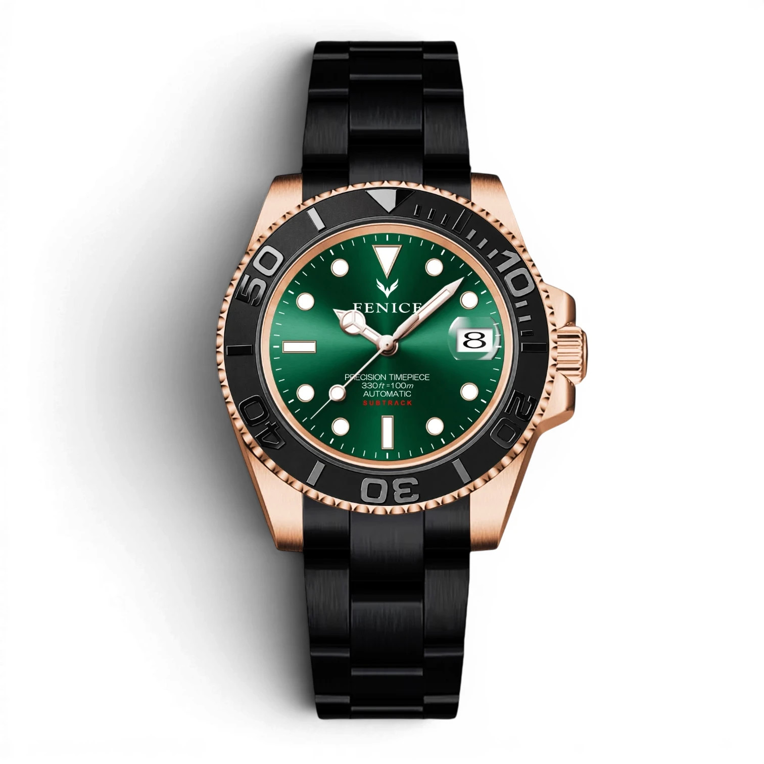 Fenice Subtrack SEA Automatic Watch 10ATM Miyota, 40mm, Green Dial