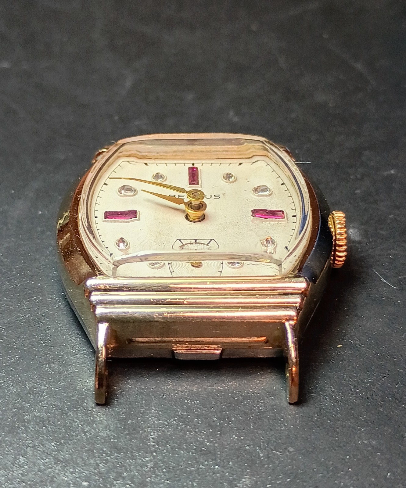 Vintage Benrus CW2 Jeweled Diamond Ruby 10k RGP Men’s Manual Watch – WORKS