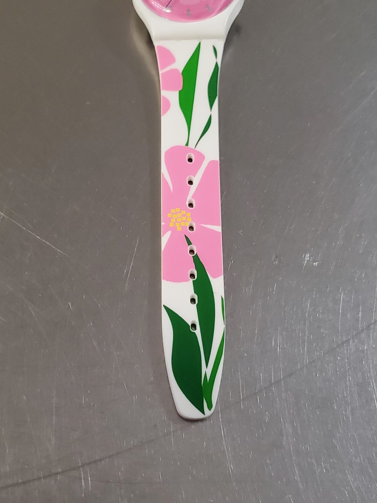 Swatch Watch Primevere GZ304 Analog 2017 Swiss Quartz Floral Plant Design 34 mm