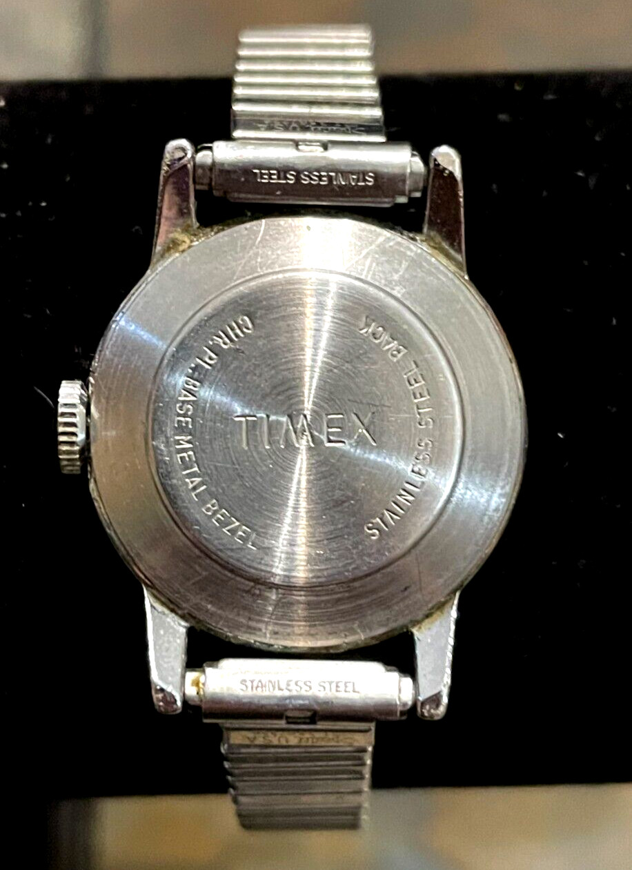Vintage Chrome Plated Silver Tone Timex Women’s Watch