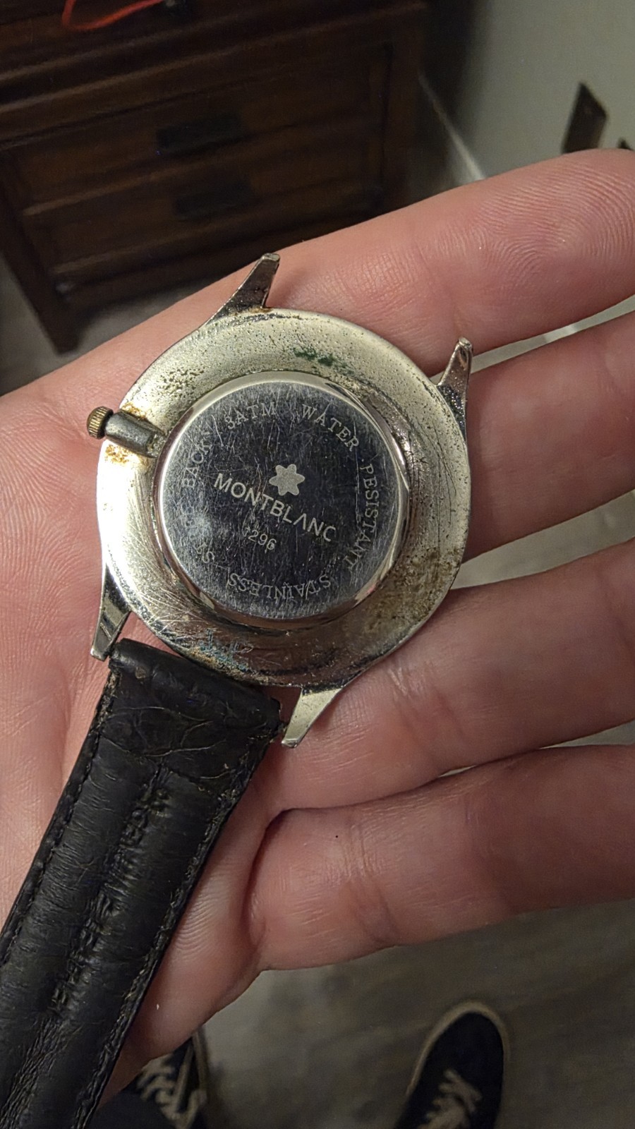 Antique MONTBLANC 1296 3ATM Men’s Wristwatch Stainless Steel