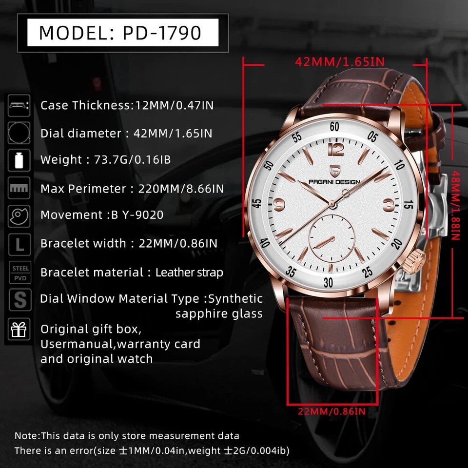 Pagani Design PD-1790 Blue Men Automatic Watch