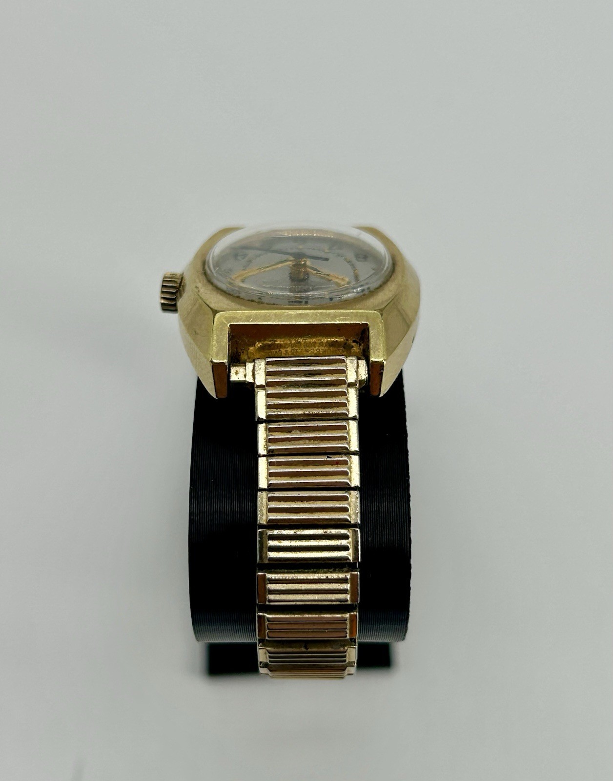 1974 Bulova Accutron Ladies 2301 Tuning Fork Watch 24.5mm Runs Speidel USA