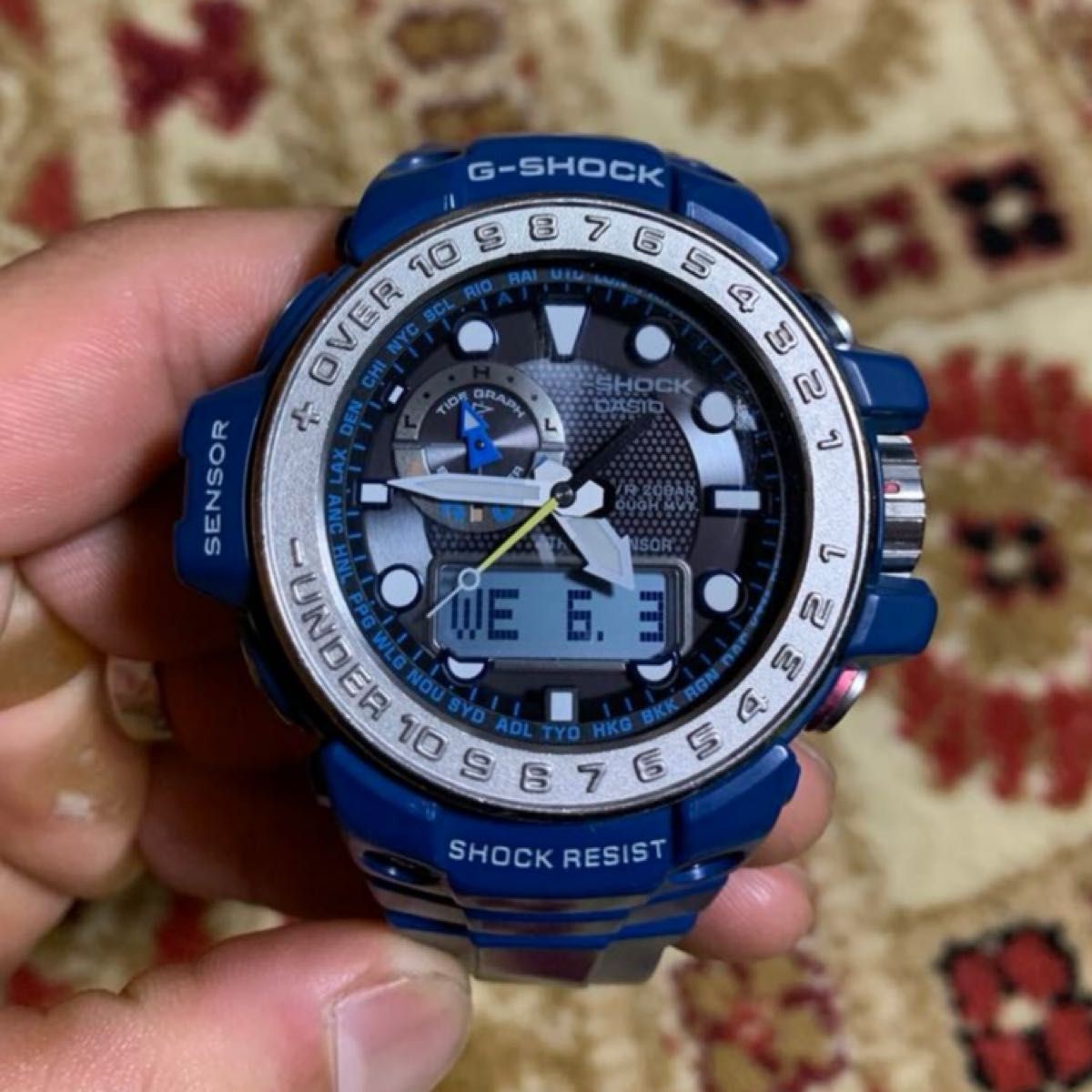 G-Shock Gulfmaster GWN-1000B Radio Solar Blue Watch From Japan