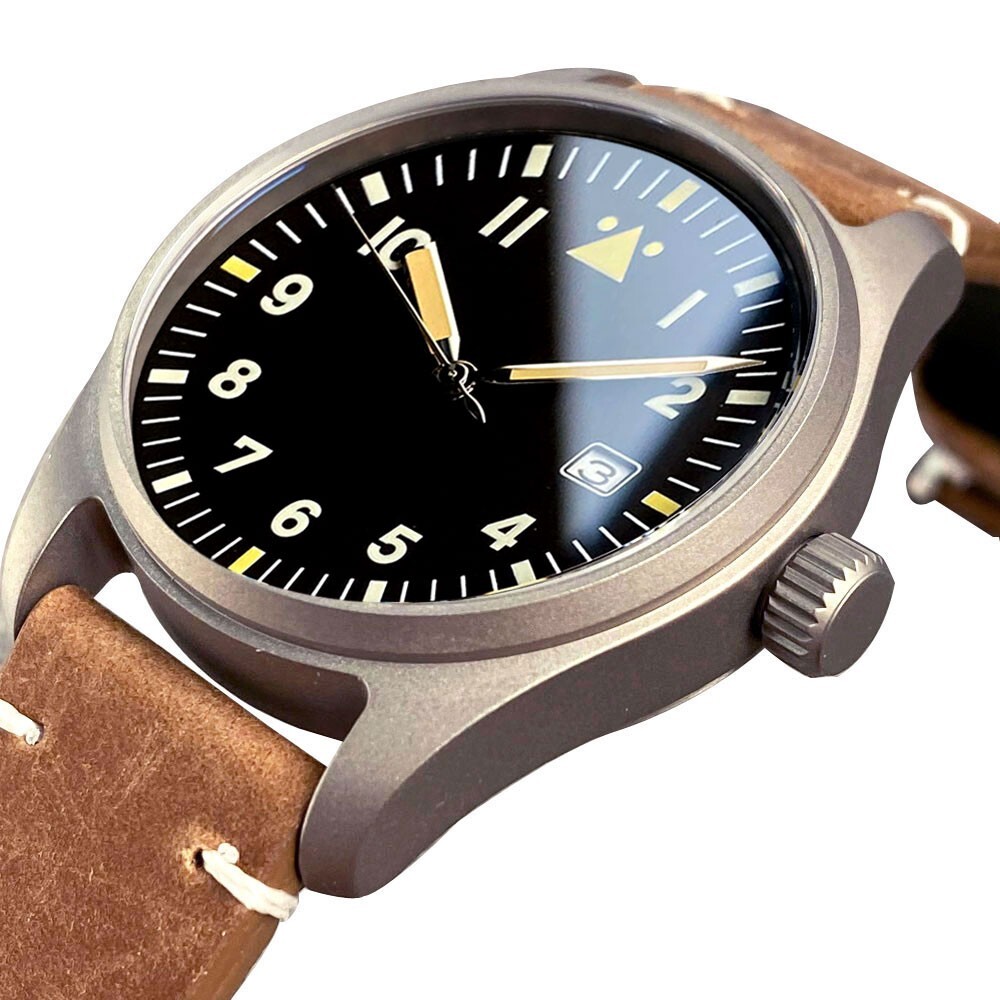Titanium 39mm Japan NH35A 20ATM Diver Pilot Sapphire Glass Automatic Men Watch