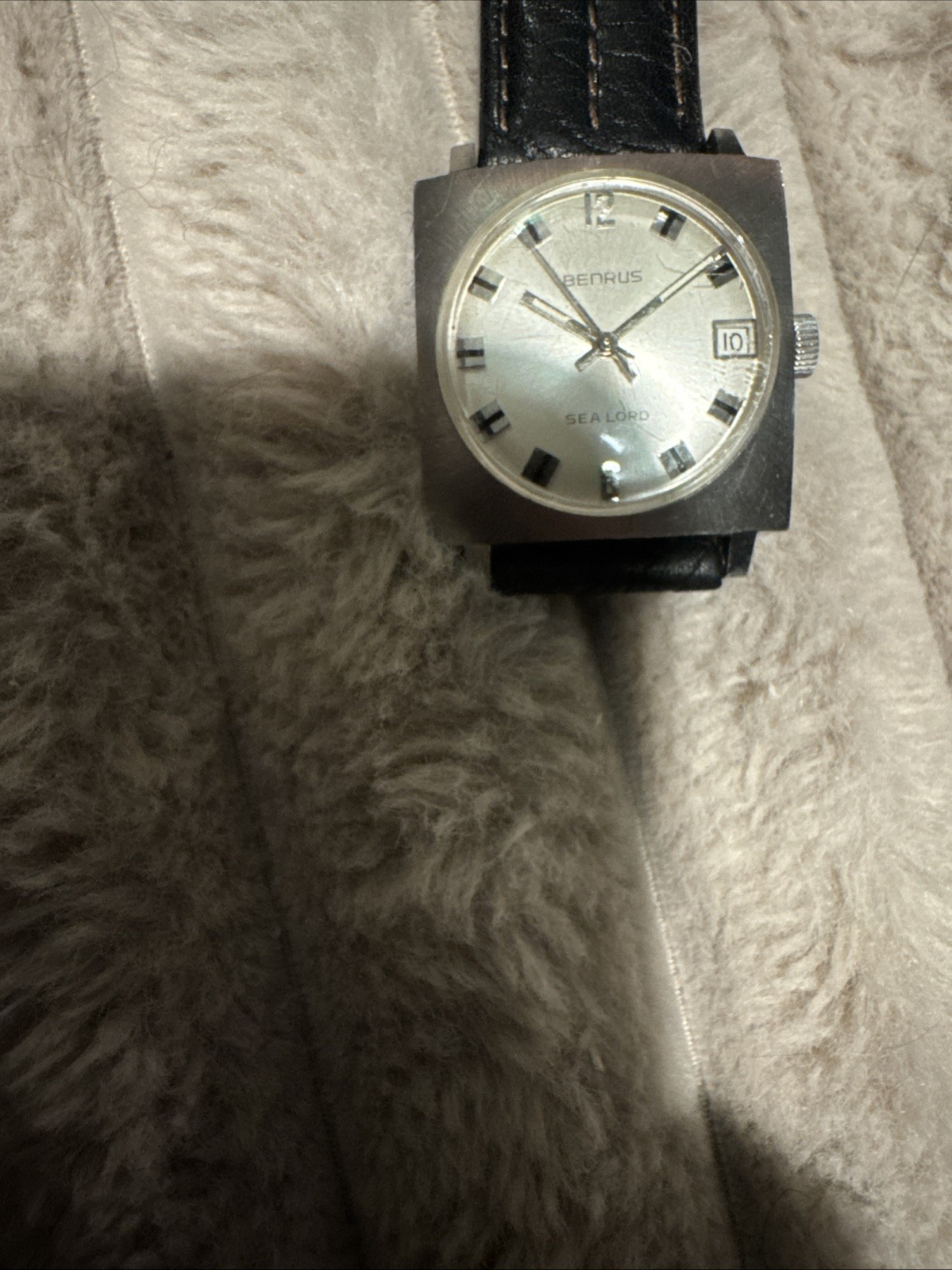 Vintage Benrus Sea Lord 30mm Tank Manual Wind Men’s Watch Running Well!