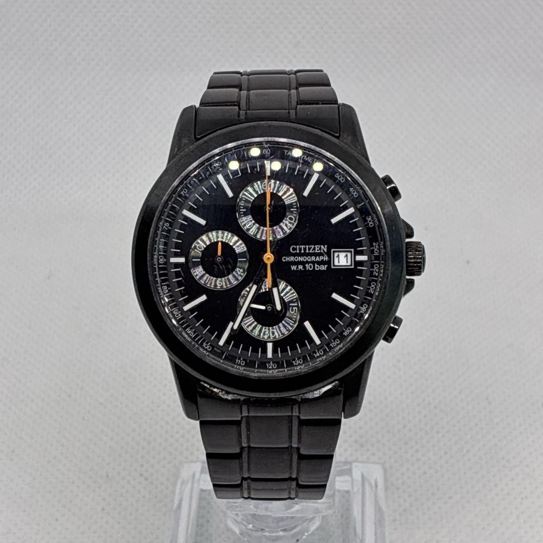 Citizen Chronograph 0510-K006414 Quartz Watch Black 10 Bar