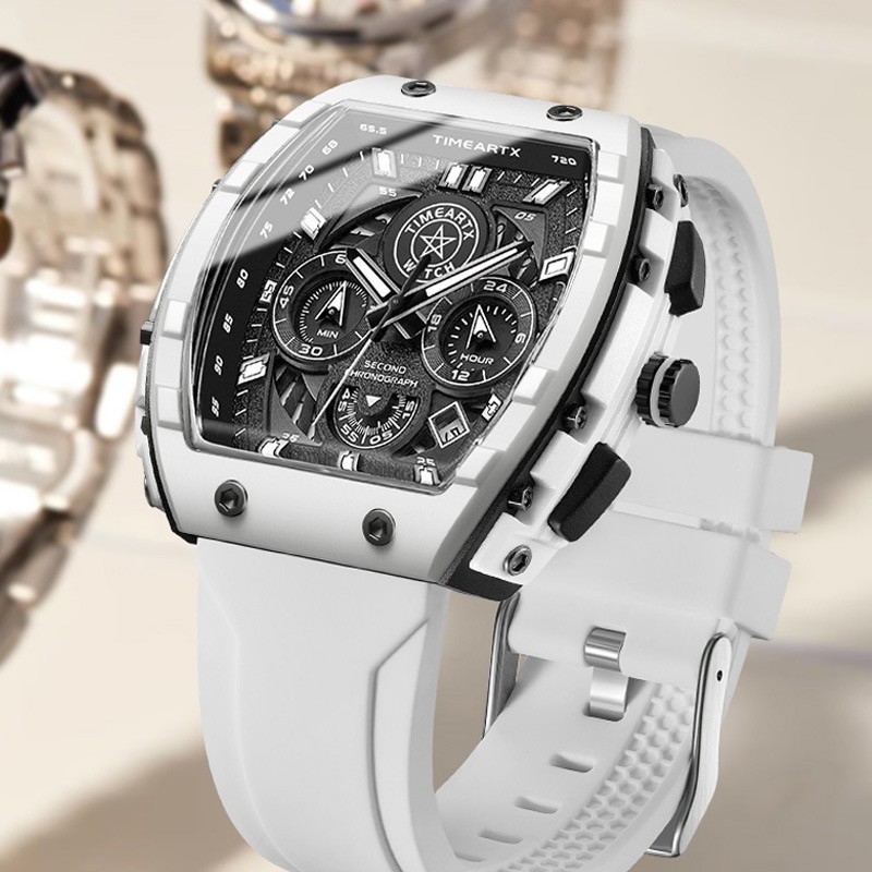 TimeArtx Casual Everyday Chronograph Watch, 30mm Water resistant, Calendar