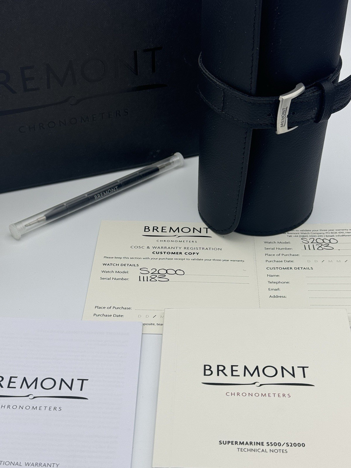BREMONT SUPERMARINE 2000 *FULL SET!* S2000/BK/BR All Original!