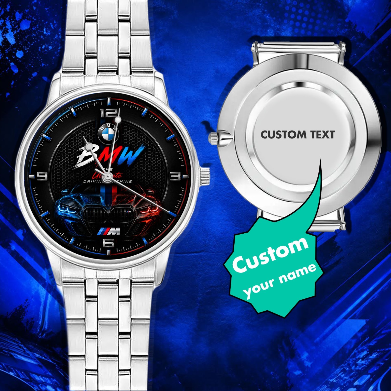 Supercar Inspired Watches Custom Men’s Gift for Car Enthusiasts custom name