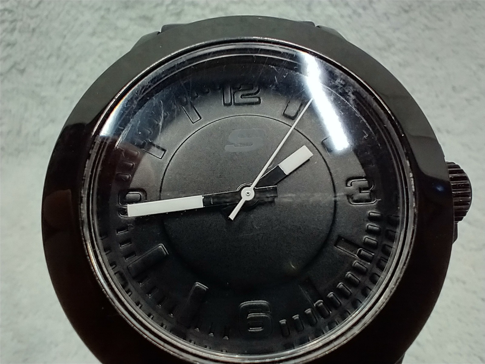 SKECHERS MEN’S “ROSENCRANS” POLYCARBONATE RUBBER STRAP MONOCHROMATIC 50M WATCH