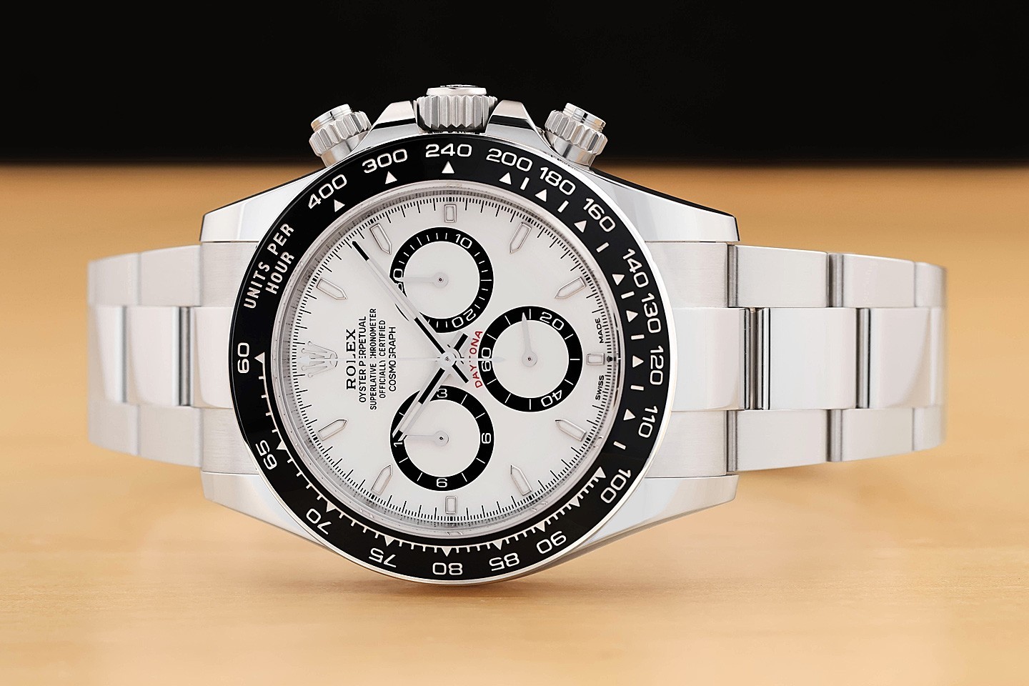 2026 JAN CARD ROLEX DAYTONA COSMOGRAPH 126500LN PANDA WHITE CERAMIC STEEL WATCH
