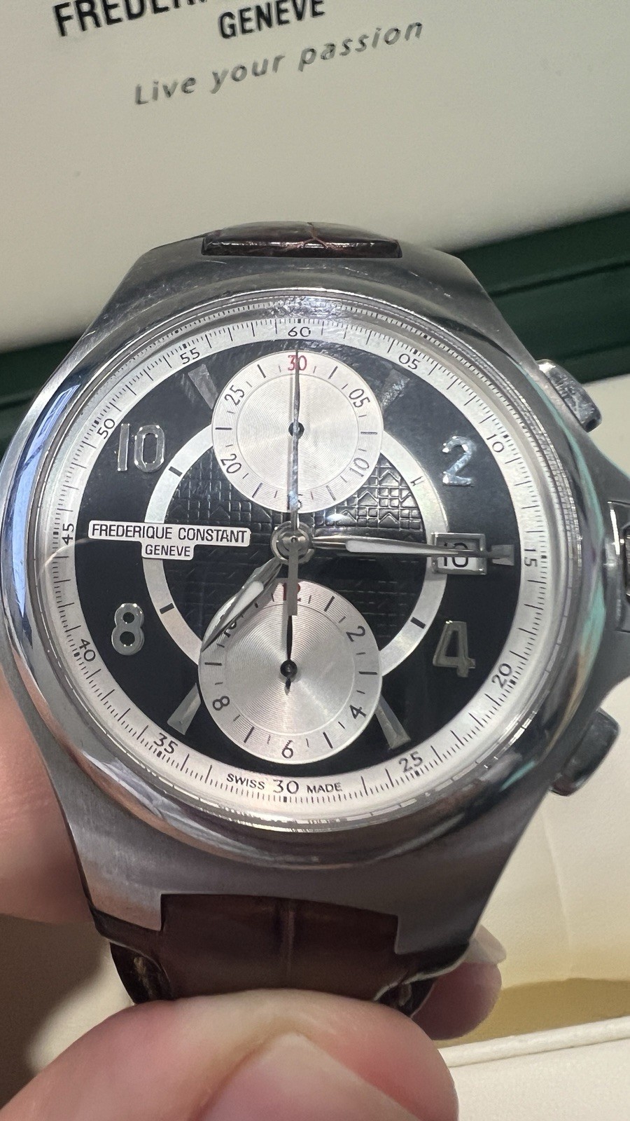 Frédérique Constant Highlife Chrono Auto 44mm Reverse Panda Ref# FC-393X4NH6