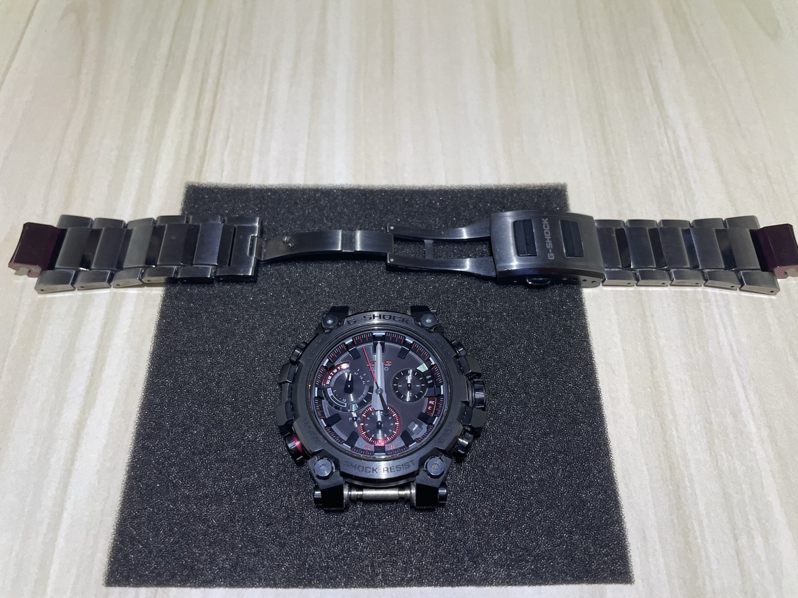 Casio G-SHOCK MT-G B3000BD1A Black Stainless Steel Chronograph Quartz 200m Watch