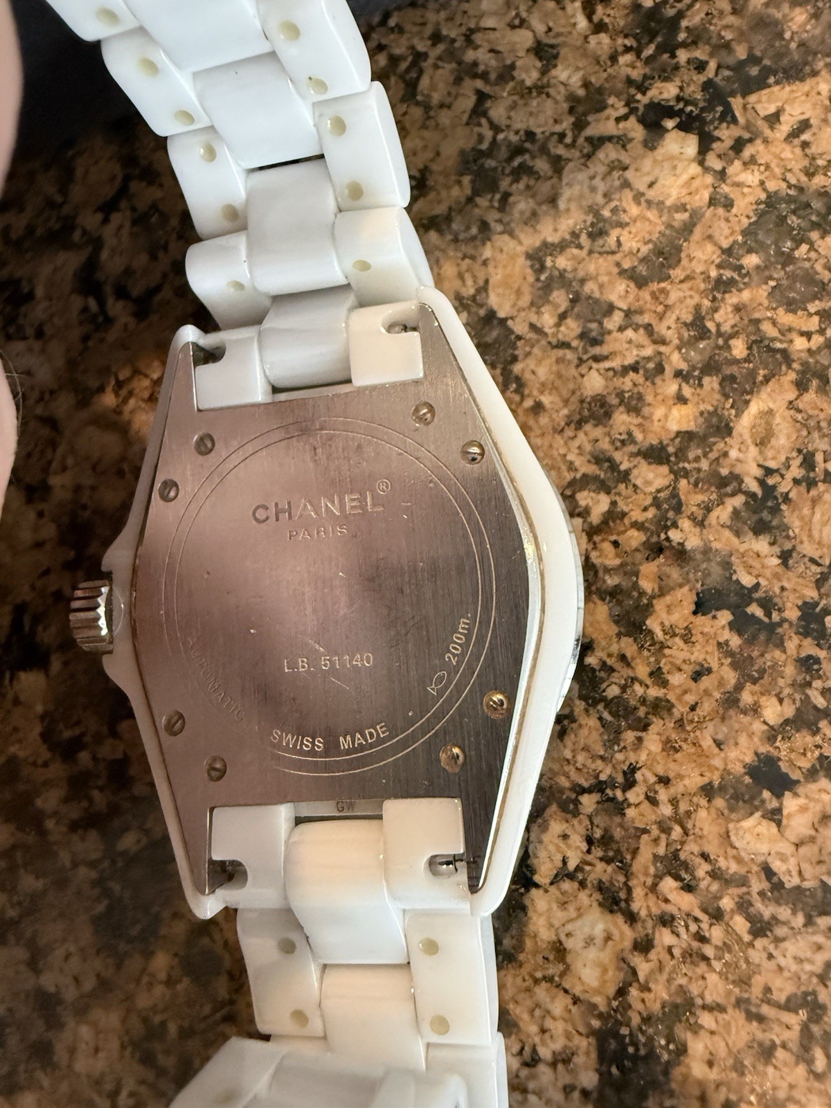 Chanel J12 H1629 White Ceramic Factory Diamond Dial 38mm Automatic Ladies Watch
