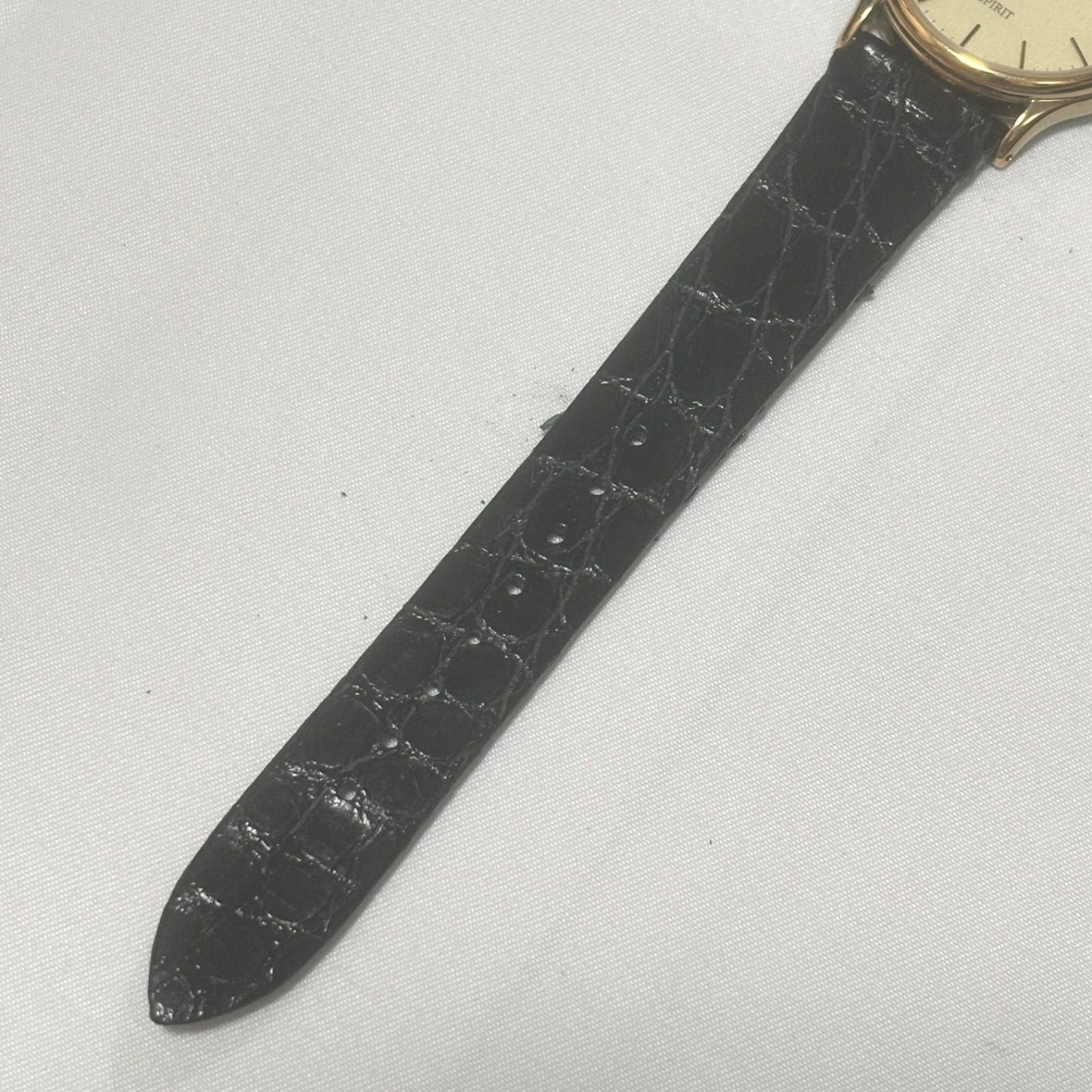 SEIKO SPIRIT 5E31-6040 Ivory Black Quartz Watch Battery Dead