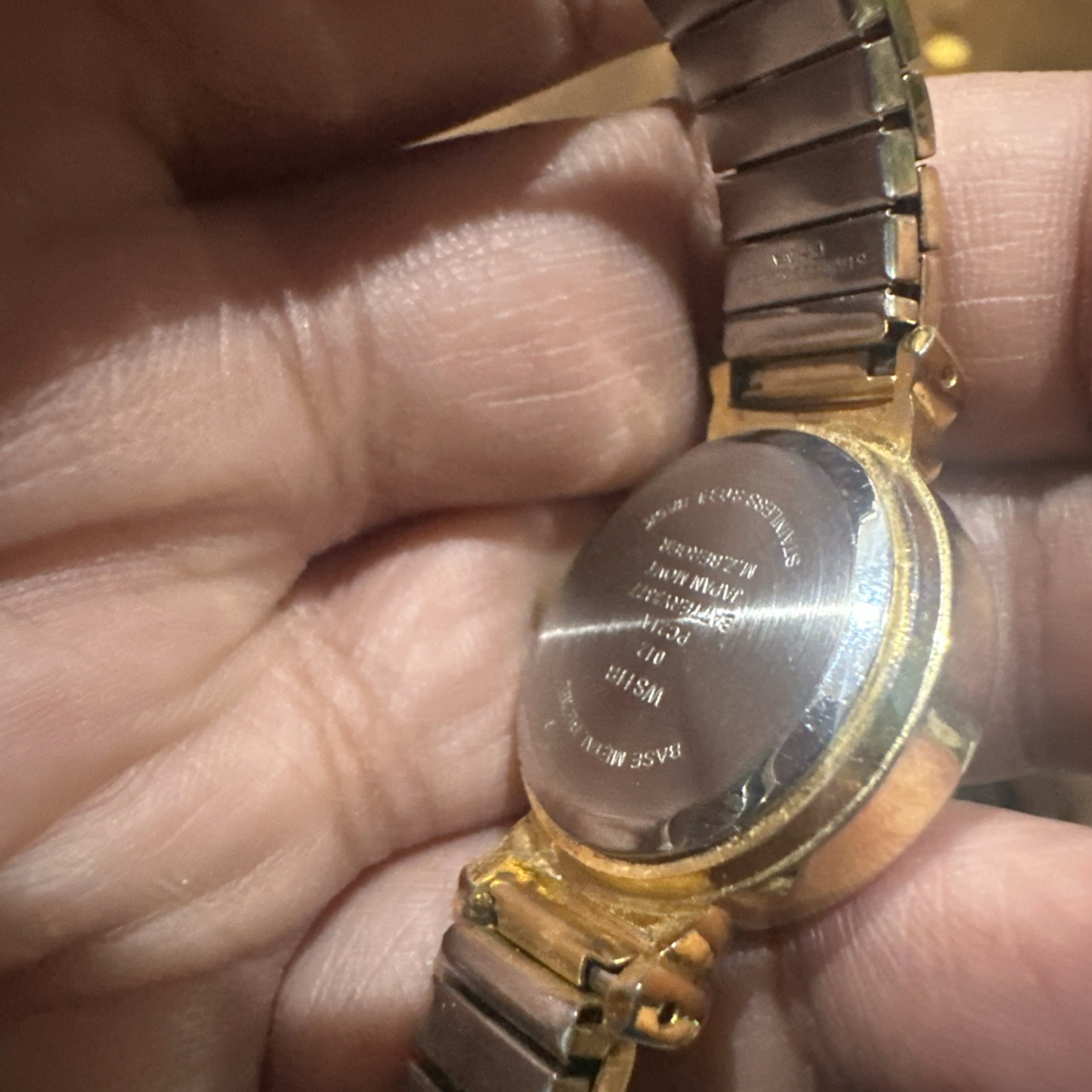 Working VTG Gold Ladies Watch New Battery 23mm Expansion Band FIt 8.5in Wrist