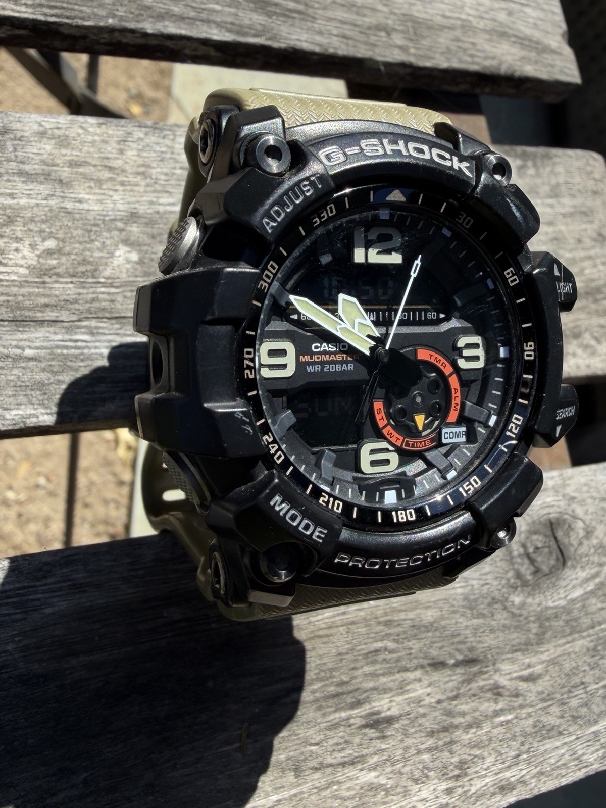 Casio G-shock Gg1000-1a5 MUDMASTER Twin Sensor Compass Beige 200m Watch