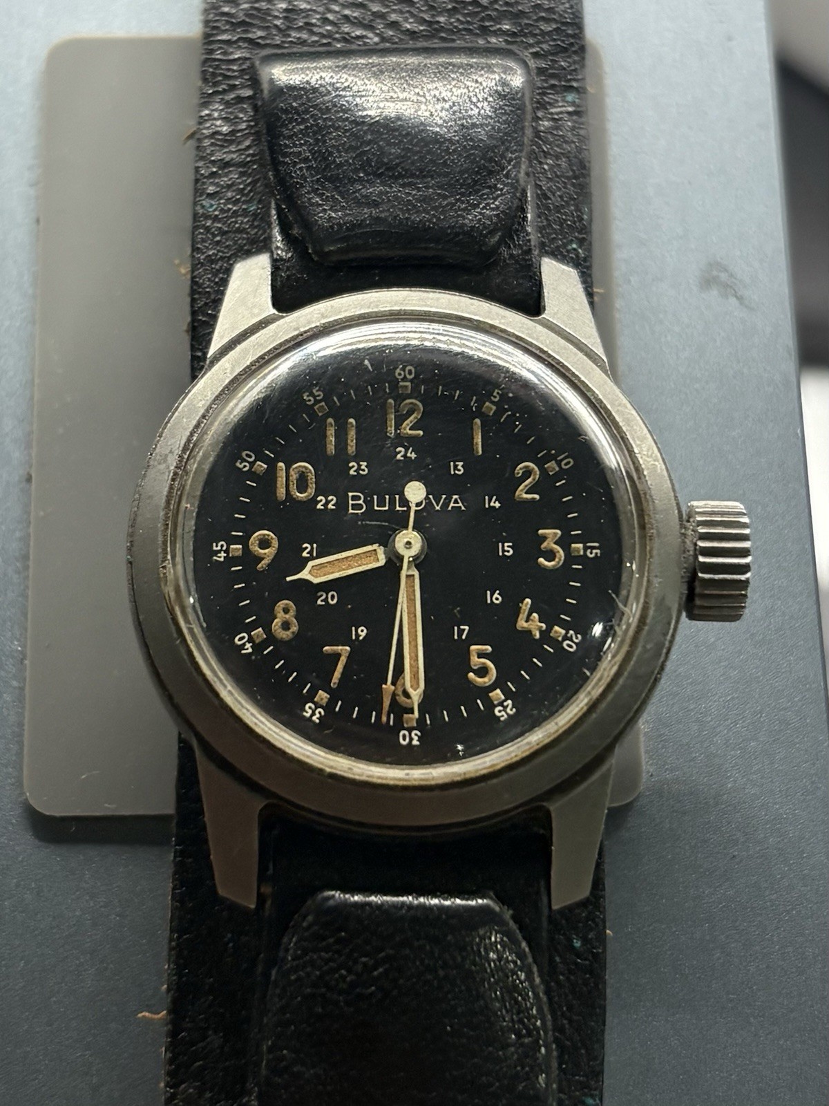 Vintage Bulova Navigator A17A MIL-W-6433A US Military Issued Wristwatch Runs