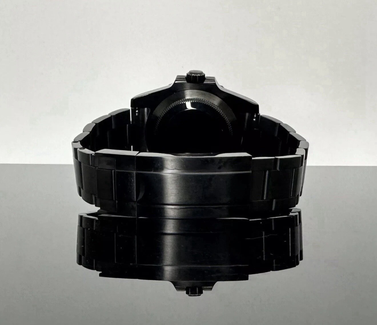 Custom 40mm Stealth Black Sub Style Dive Mod Watch w/ NH35 Automatic