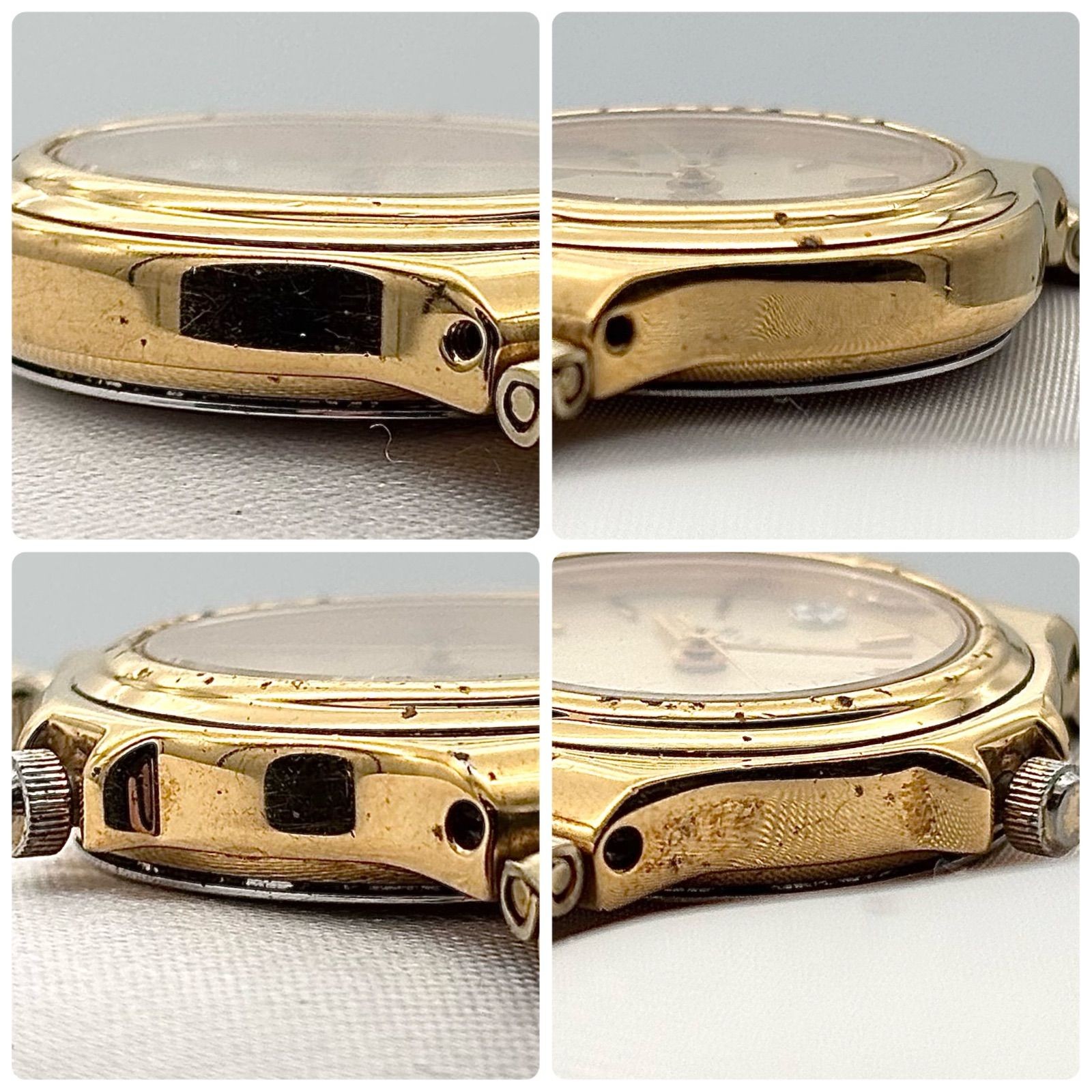 BULOVA 97P28 Vintage Quartz Analog Gold Dial Women Wristwatch
