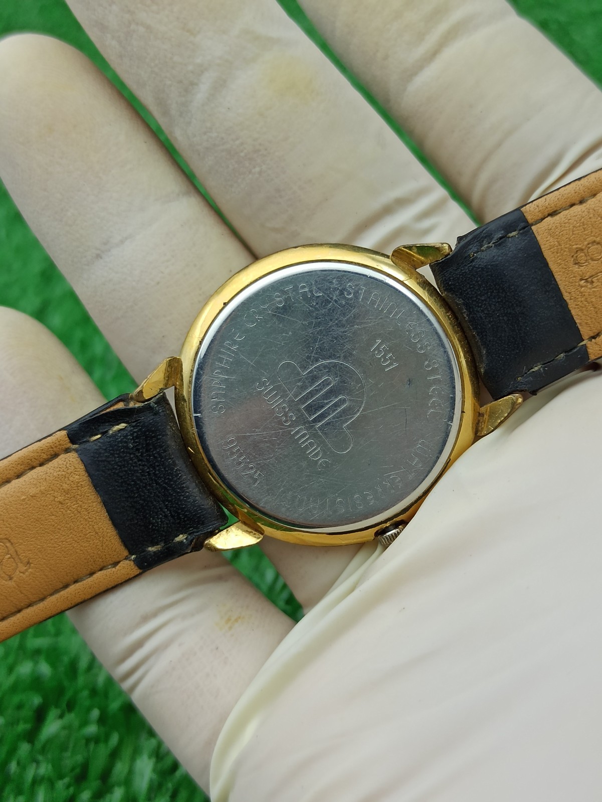 Authentic MAURICE LACROIX Quartz Men’s Wristwatch Swiss 90s