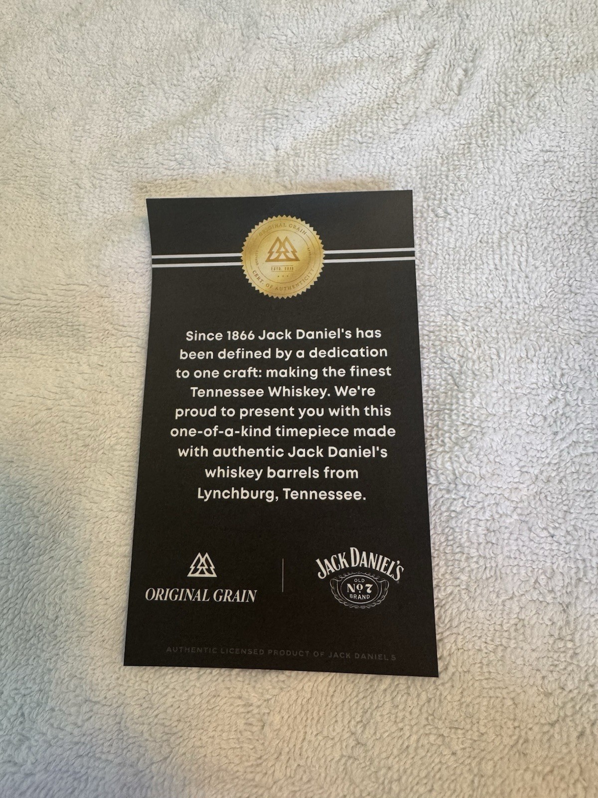 Original Grain Jack Daniel’s Limited Edition Wood Chronograph Quartz Watch Box