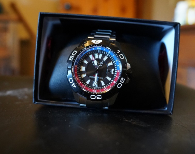 Citizen Promaster GMT 44mm Black Dial Stainless Steel Mens Watch BJ7128-59E