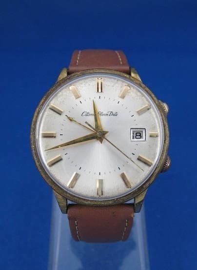 Citizen Alarm Date ALD15701 manual winding vintage working condition