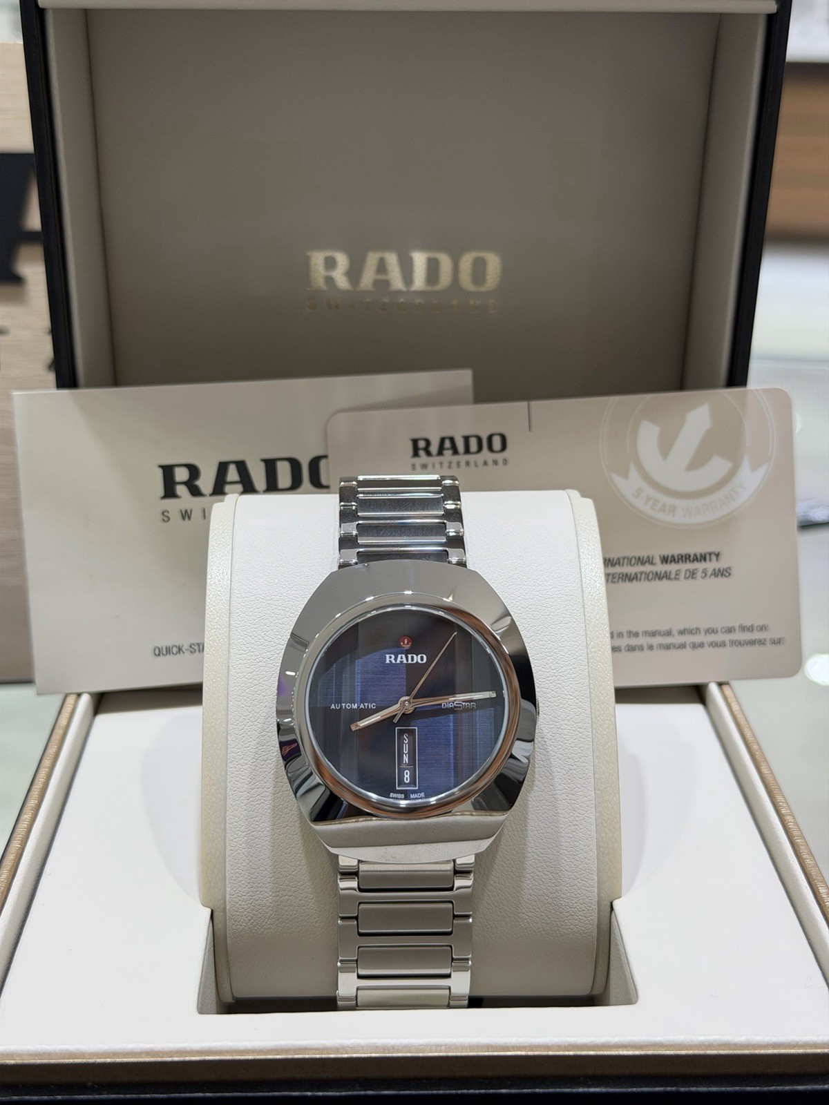 New Rado DiaStar Original Stainless Steel Blue Dial Men’s Watch R12160213