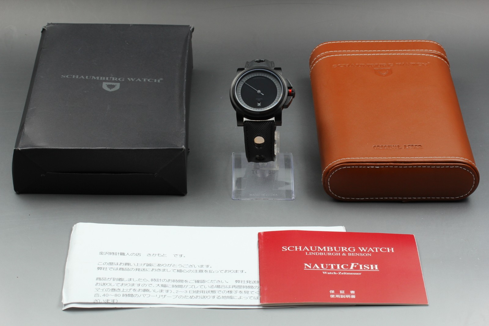 Schaumburg GT ONE-2 PVD Black Date Automatic Made in Germany Watch [ Band Wear ]