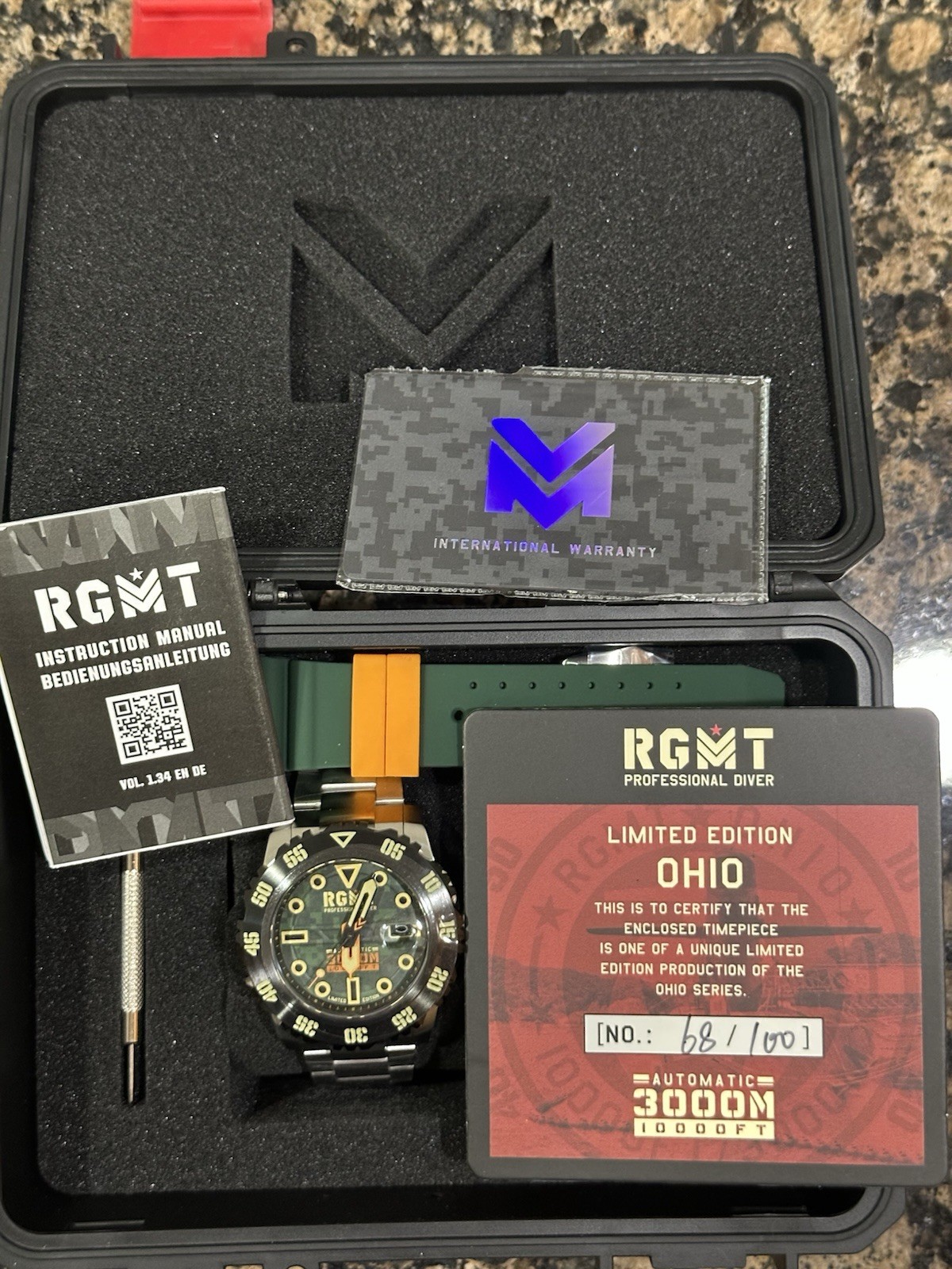 Brand New RGMT OHIO Men’s Automatic Camo Watch LIMITED EDITION #68/100 $1,300