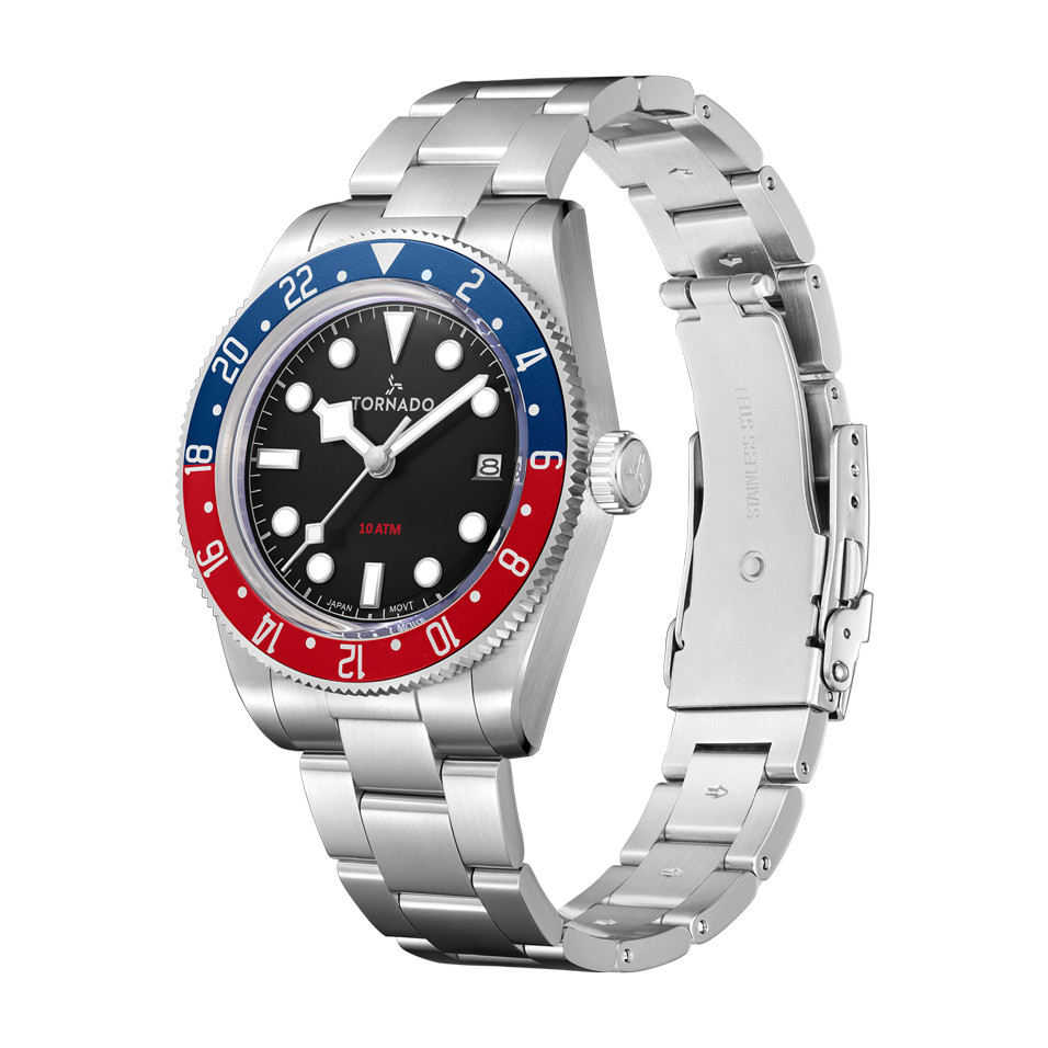 Tornado Lumina Date Just Men’s Analog Watch | Black Dial, 40mm, 100 m (10 ATM)