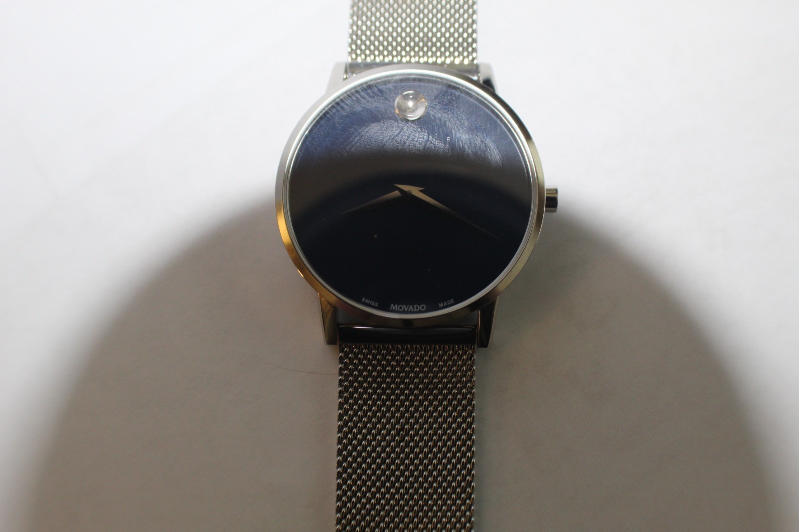 Movado Bold Quartz Dark Blue Dial Stainless Steel Mesh Band Men s Watch 3600589