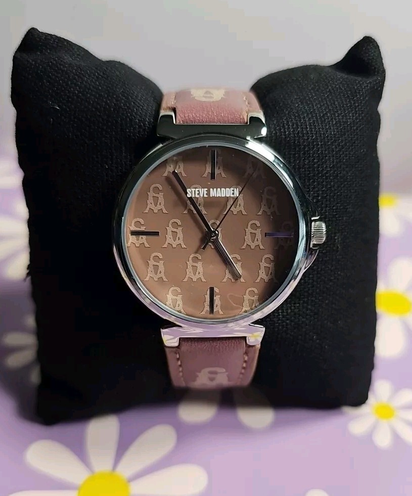 Steve Madden Women’s Dual Colored Dark Brown and Light Brown Watch NWB