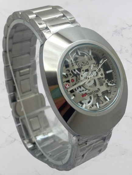 Refurbished Luxury Rado Diastar Skeleton Silver Dial Automatic Working Watch