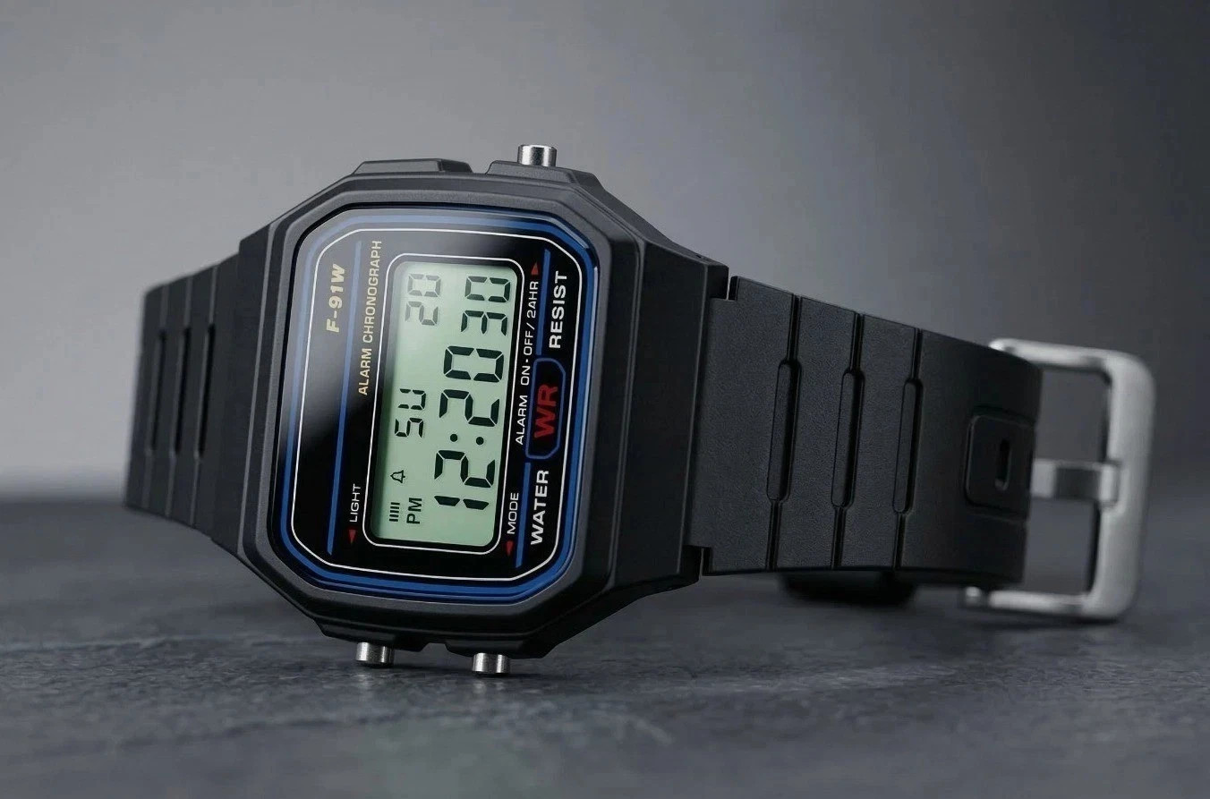 F91W Classic Digital Watch Resin Strap Stopwatch Chronograph Sport Men Watch