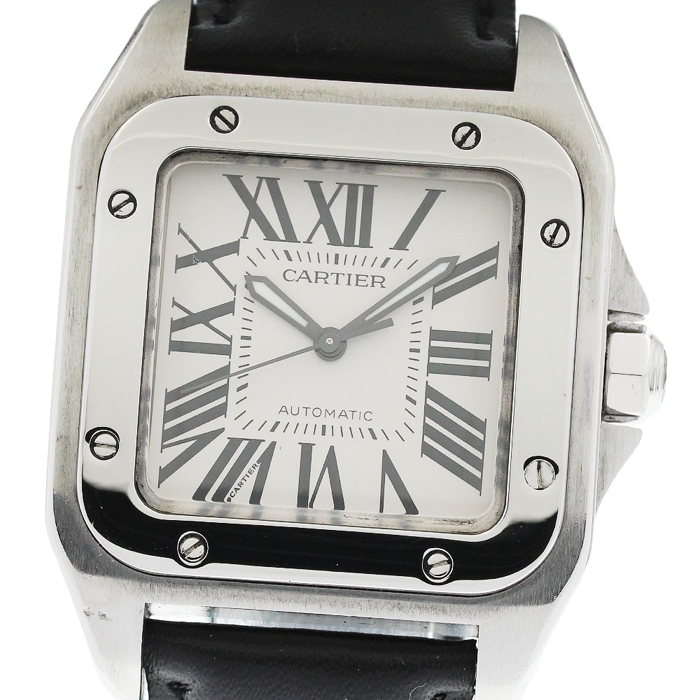 CARTIER Santos 100 MM W20106X8 Silver Dial Automatic Boy’s Watch_957889