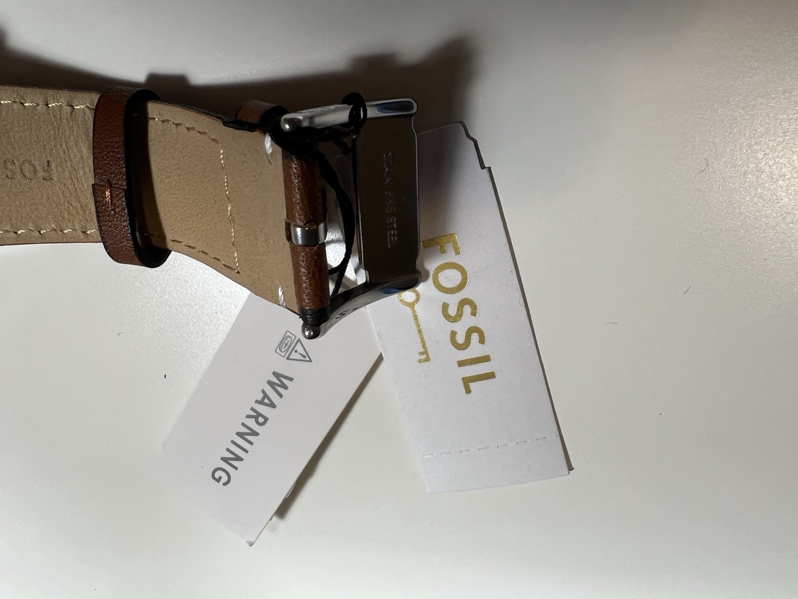 Fossil Flynn Silver Brown Leather Chronograph BQ2125 Men Watch