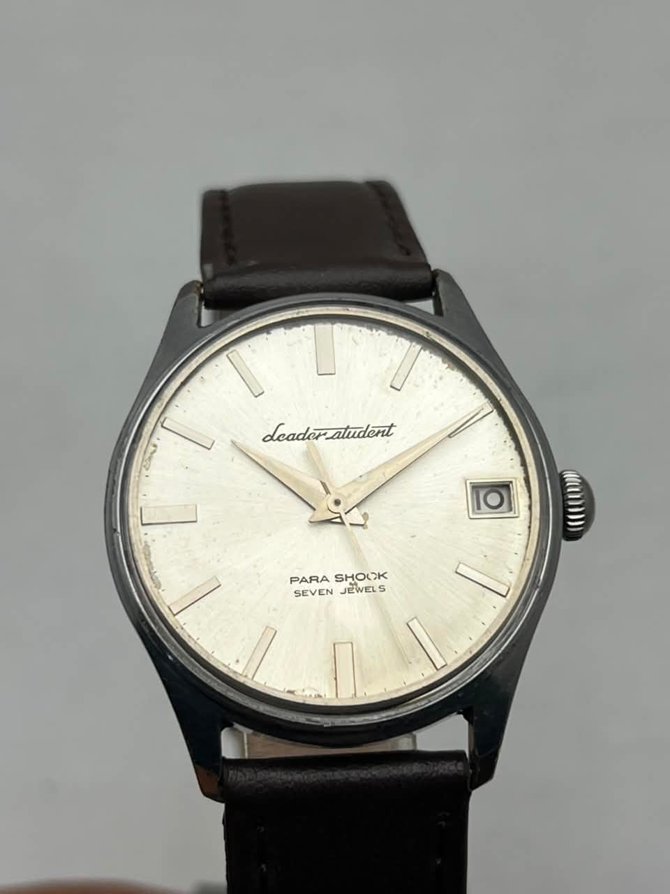 Vintage Citizen Leader Student Parashock Manual Wind 7 Jewels Men’s Wrist Watch
